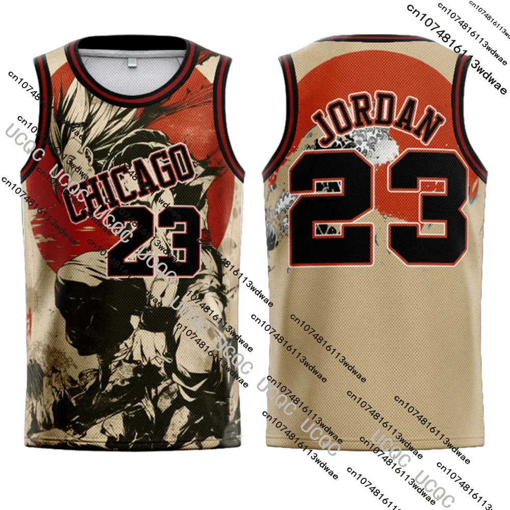Lo último en camiseta sin mangas Dragon Ball Z Anime Super Saiyan para hombre Jordan edición especial Jersey estampado transpirable deportes chaleco de baloncesto para niños