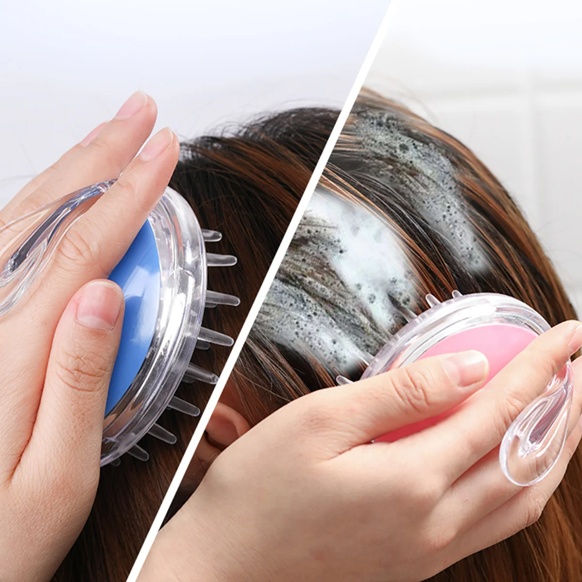 

4Pcs Scalp Cleaning Brushes Premium Head Massage Brushes Hair Washing Scalp Scrubbers Relaxing Hair Salon Brush for Men Women