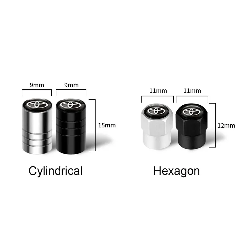 لتويوتا C-hr Rav4 يارس هايلكس أفينسيس بريوس أوريس كورولا الصليب الإطارات التوصيل 4 قطعة عجلة السيارة الإطارات صمام قبعات الهواء الجذعية اكسسوارات #2