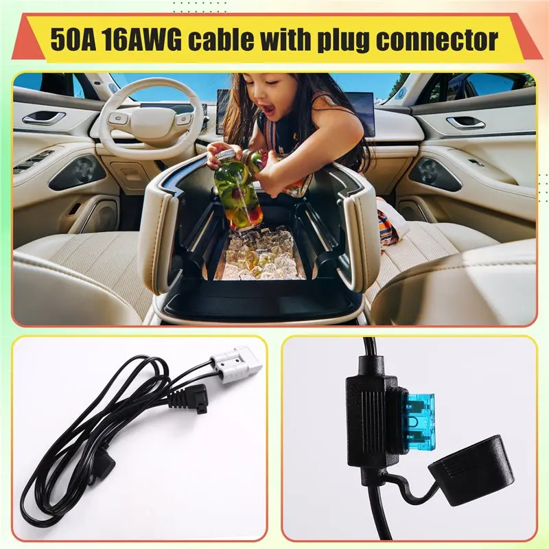 N93RNEW! New 50A 16AWG Wire With For Plug For Plug Power Line Set 2 Pin Extension Cord For Refrigerator Charging Cable Power Lea