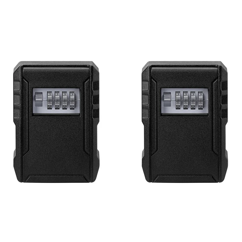 【Must-Haves】2X Metal Password Key Box Wall Mounted 4 Digits Password Box Waterproof Anti Theft Safe Lock Large Capacity Keybox