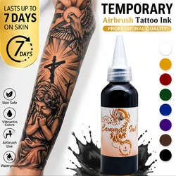 100ml tatuaggi temporanei inchiostro Semi permanente aerografo falso inchiostro comune per Body Art Gloss tinta vernice bellezza pigmento forniture per il trucco