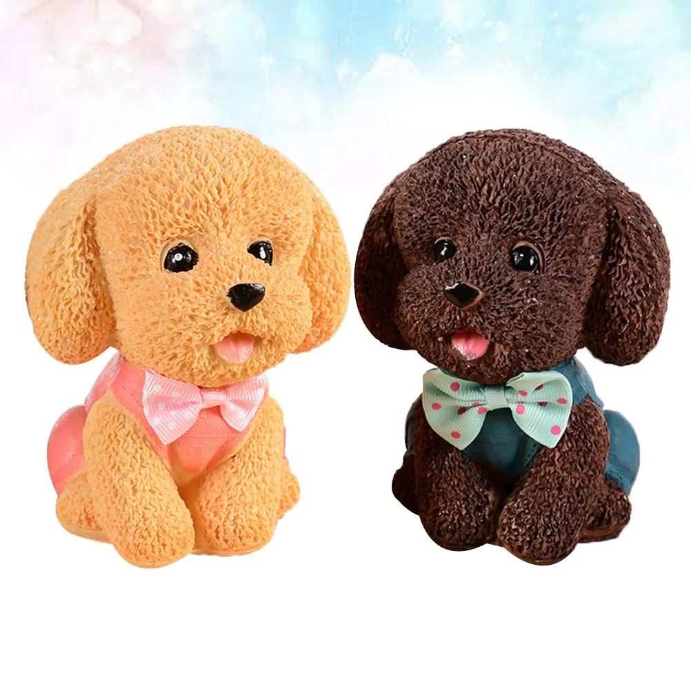 

2Pcs Piggy Bank Natural Resin Coin Container Cartoon Design for Children Birthday Gift Saving Jar Home Office Decoration