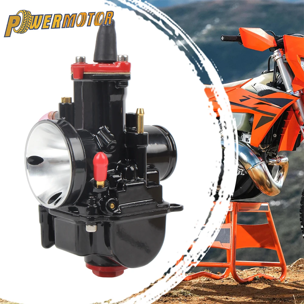 Motorcycle Carburetor for PWK 21mm 24mm 26mm 28mm 30mm 32mm 34mm Power Jet Carburettor Carb Universal Modification Accessories