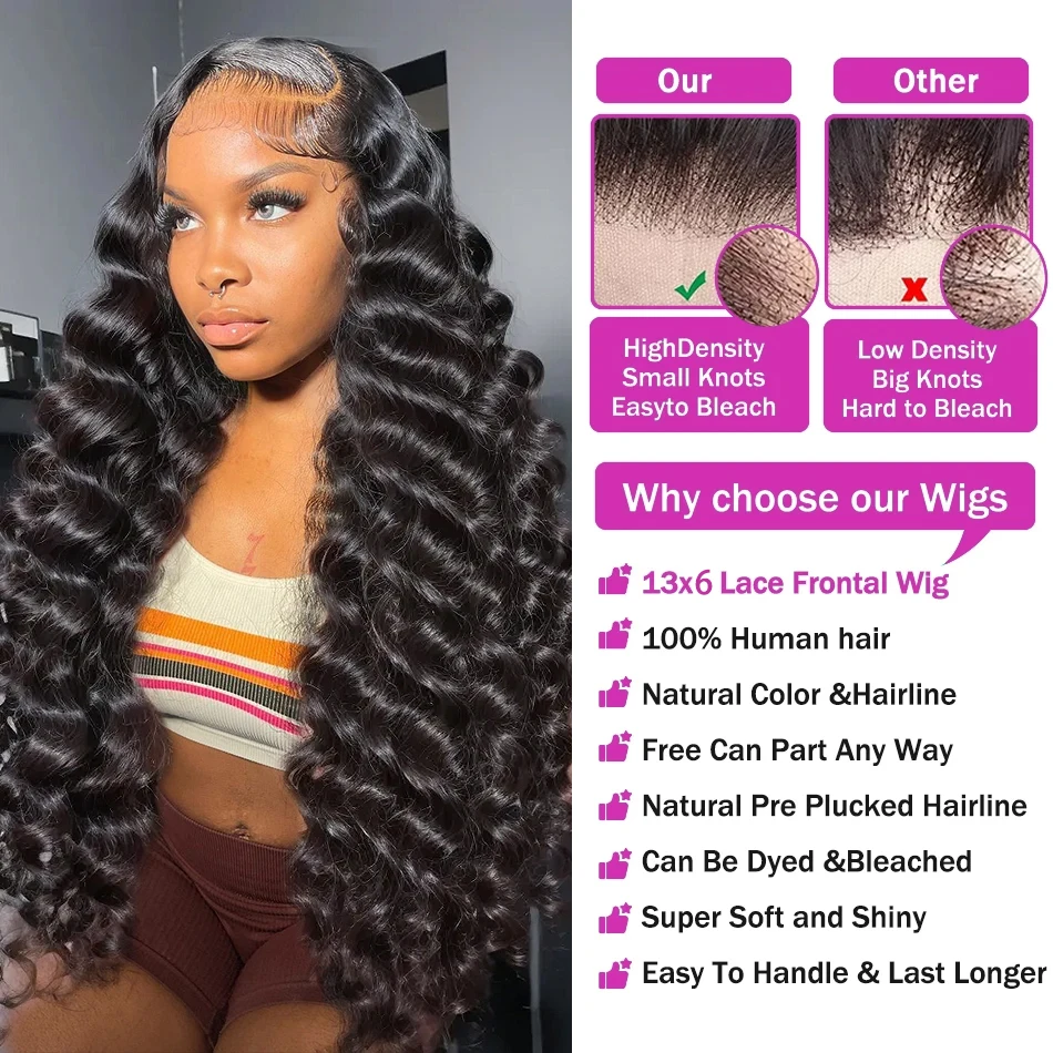 موجة فضفاضة 13x6 13x7 HD الدانتيل الجبهة باروكة من شعر طبيعي 30 40 بوصة موجة عميقة 13x4 الدانتيل الباروكة الأمامية البرازيلي 200% شعر مستعار مجعد فضفاض