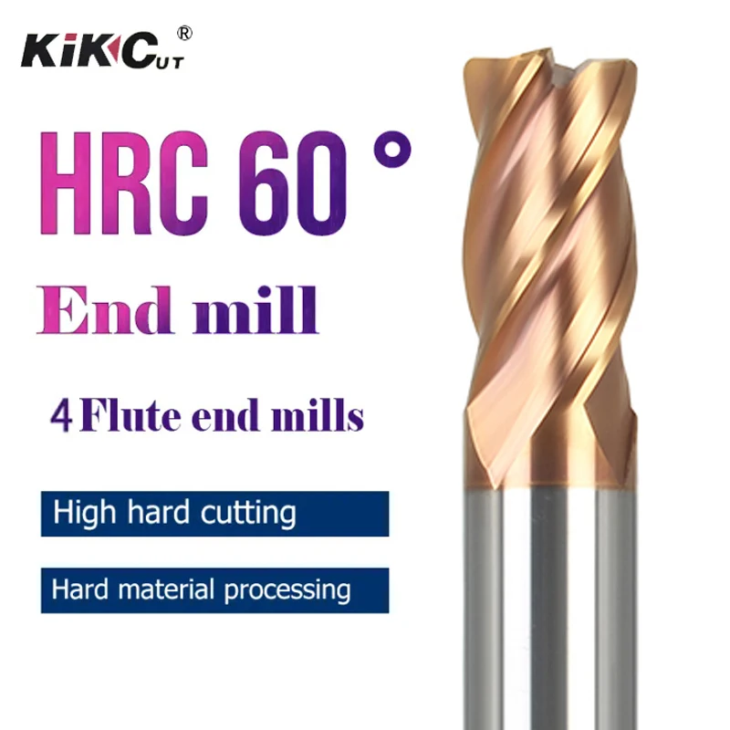 1PC Carbide Tungsten Steel Corner Radius End Mills CNC Cutting Tool Straight Shank Coating 60 Degrees  Milling Cutter