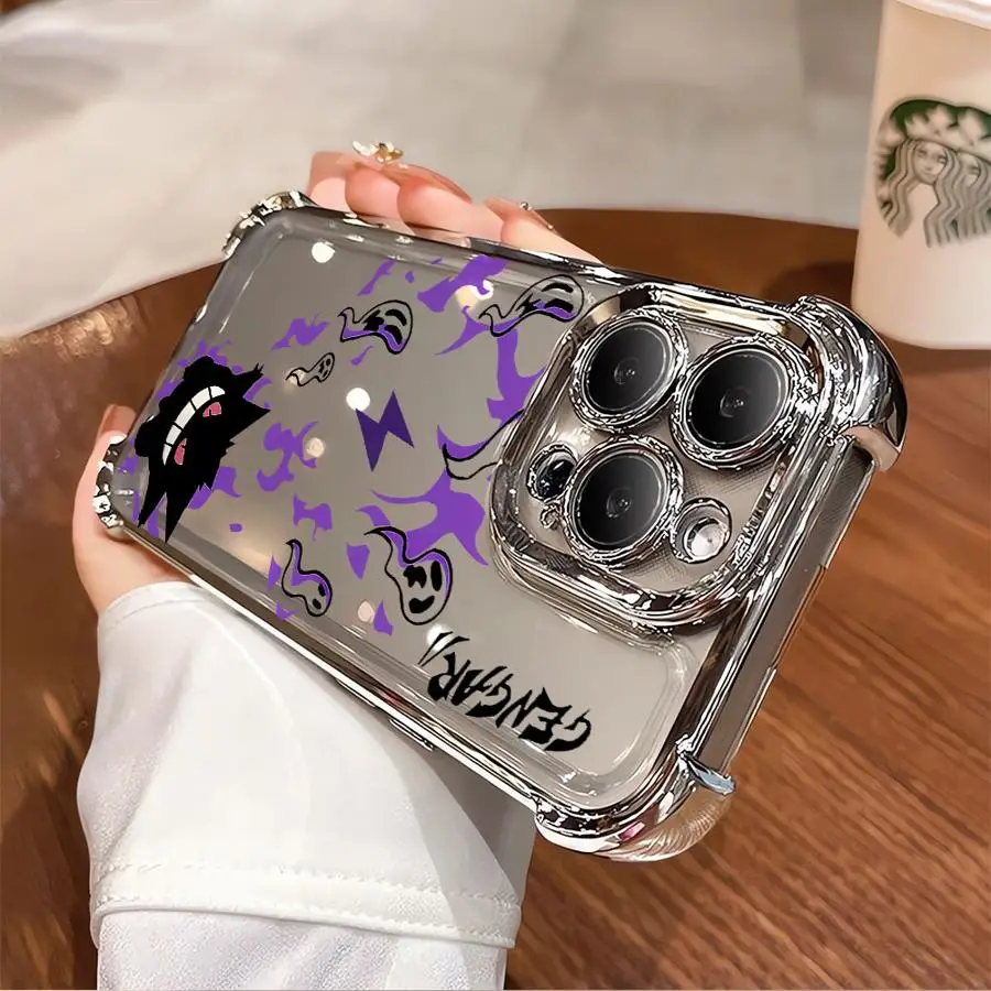 Case for Apple iPhone 11 16+ 15+ 13 XS 16 Pro Max 15 Plus 14 12 Soft Funda Back Phone Cover Purple Flame Ghosts