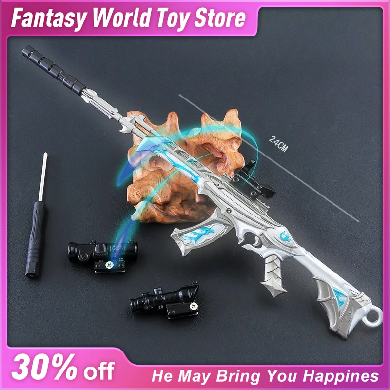 In Voorraad 24 cm VALORANT Predatory Impression Mob Mes Game Peropheral Non-Sharp Metalen Zwaard Wapen Sleutelhanger voor verjaardagscadeautjes