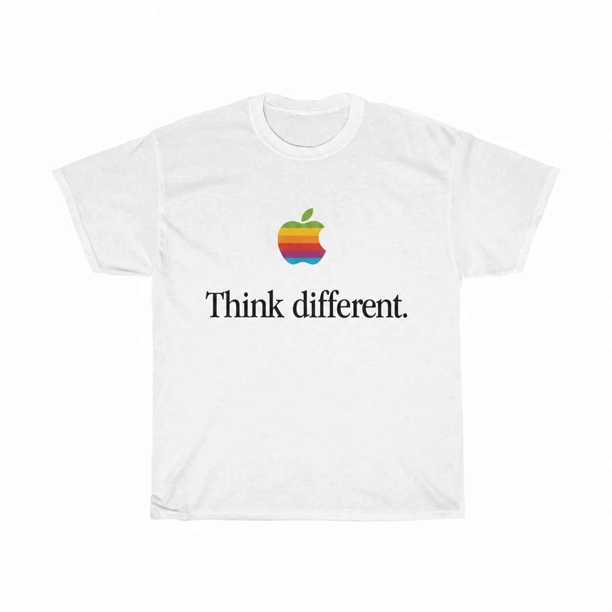 Think Different Apple Computer Cotton Short-Sleeved T-Shirt High-Quality Summer Men's and Women's T Shirt