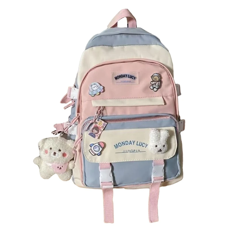 Fashionable Book Bag for Teen Girls and Grade School Students Laptop Backpack Travel School Bags Large Daypack 517D