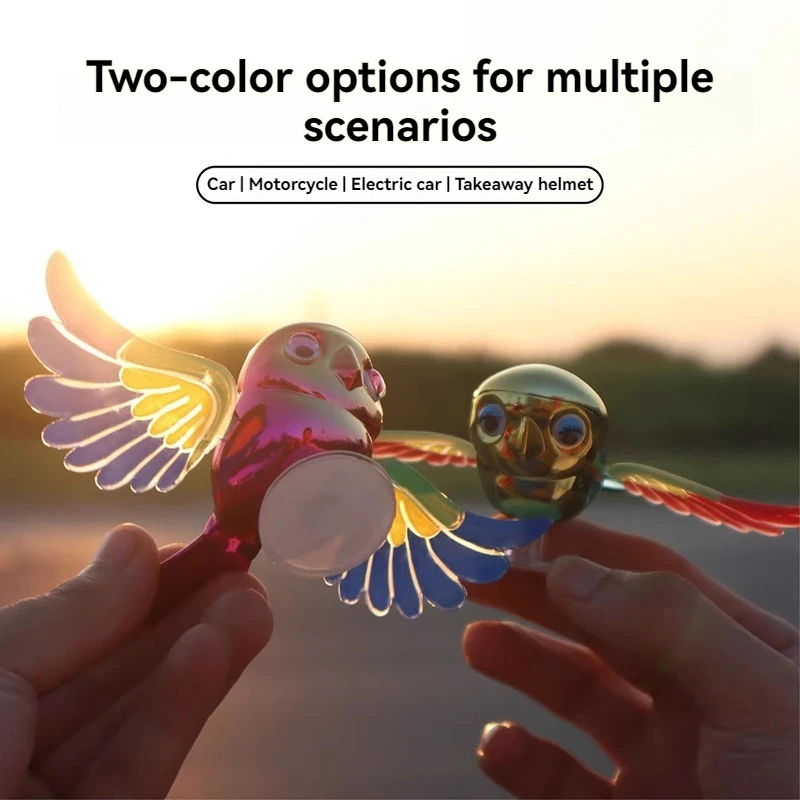 1Pc Little Bird Flight Companion Creative Decoration for Motorcycles And Cars - Unique Styling Accessory Suitable for BMW Audi