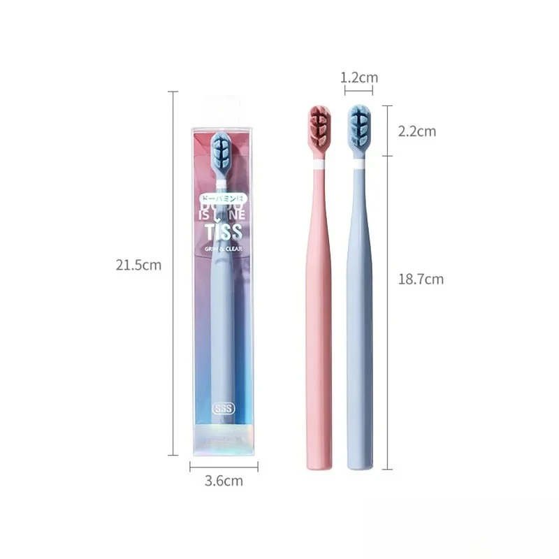 

10Pcs Millions Of Root Hairs 8-Hole Toothbrush Adult Daily Soft Fur Brush Protect Gums Tooth Prepared For Sensitive Teeth
