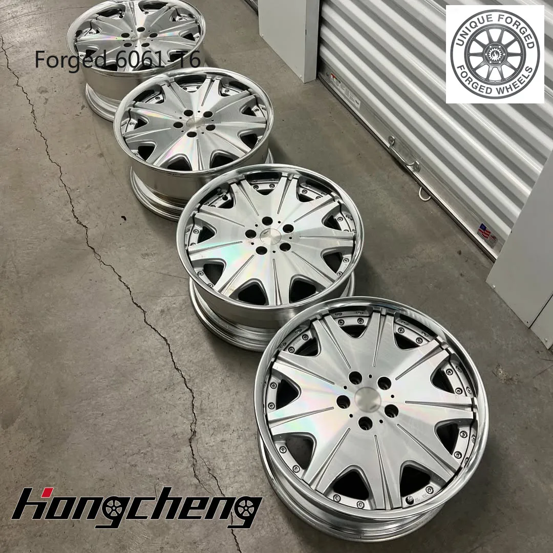 

2026 New 19 20 21 22 23 Inch Rims 5x112 5X120 5X114.3 Forged Polished Silver Big Lip Performance Wheels