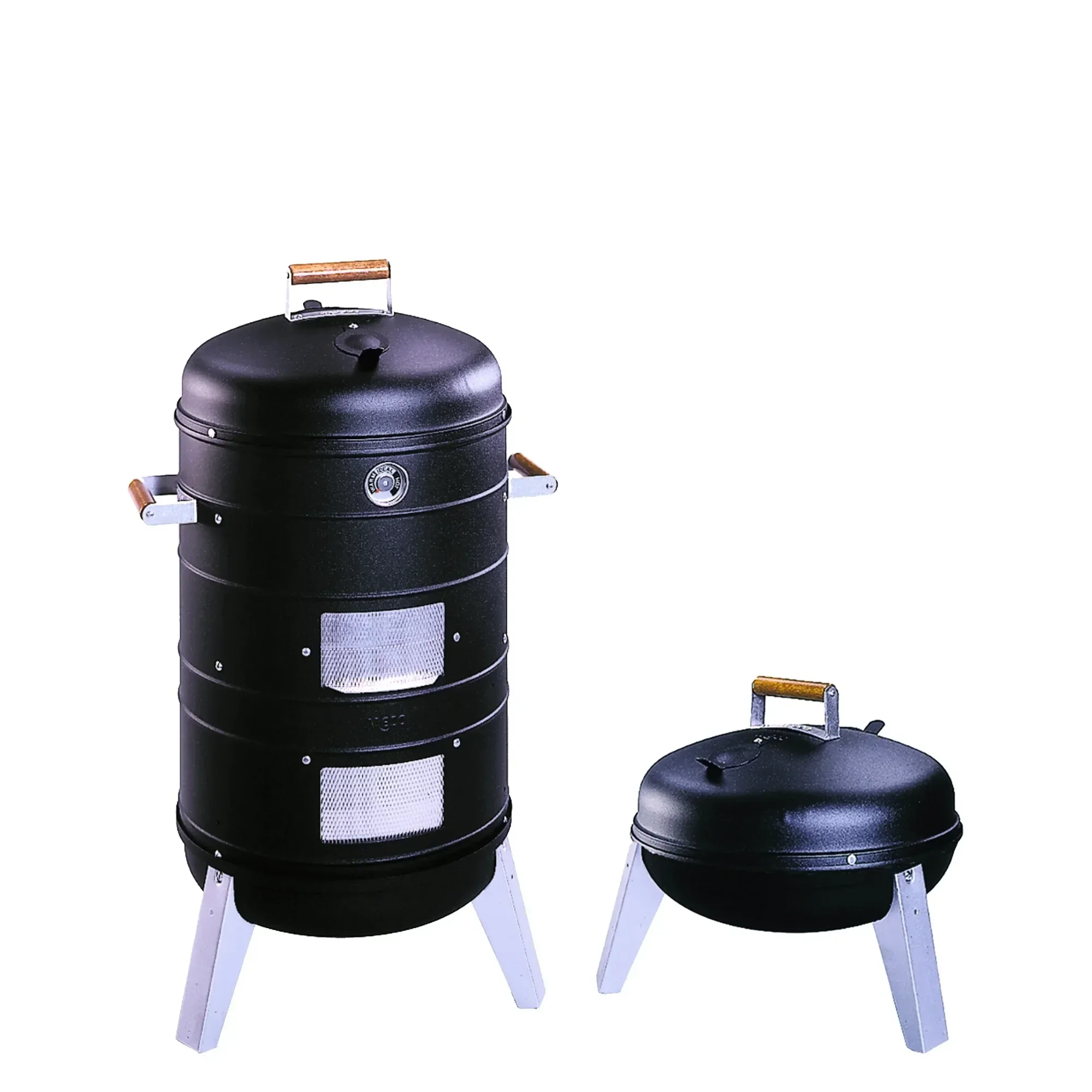 

Charcoal 2-in-1 Combination Water Smoker, Offset Firebox for Grilling & Smoking, Temperature Gauge for BBQ & Outdoor Cooking
