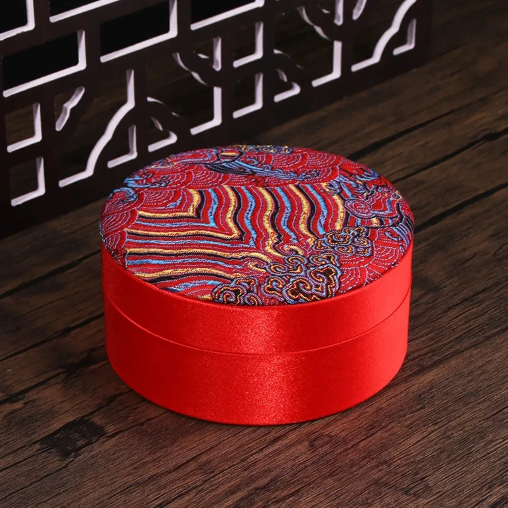 

Handmade Linen Jewelry Storage Organizer Tassel Ethnic Bracelet Box Large Capacity Chinese Cultural Jewelry Box Living Room