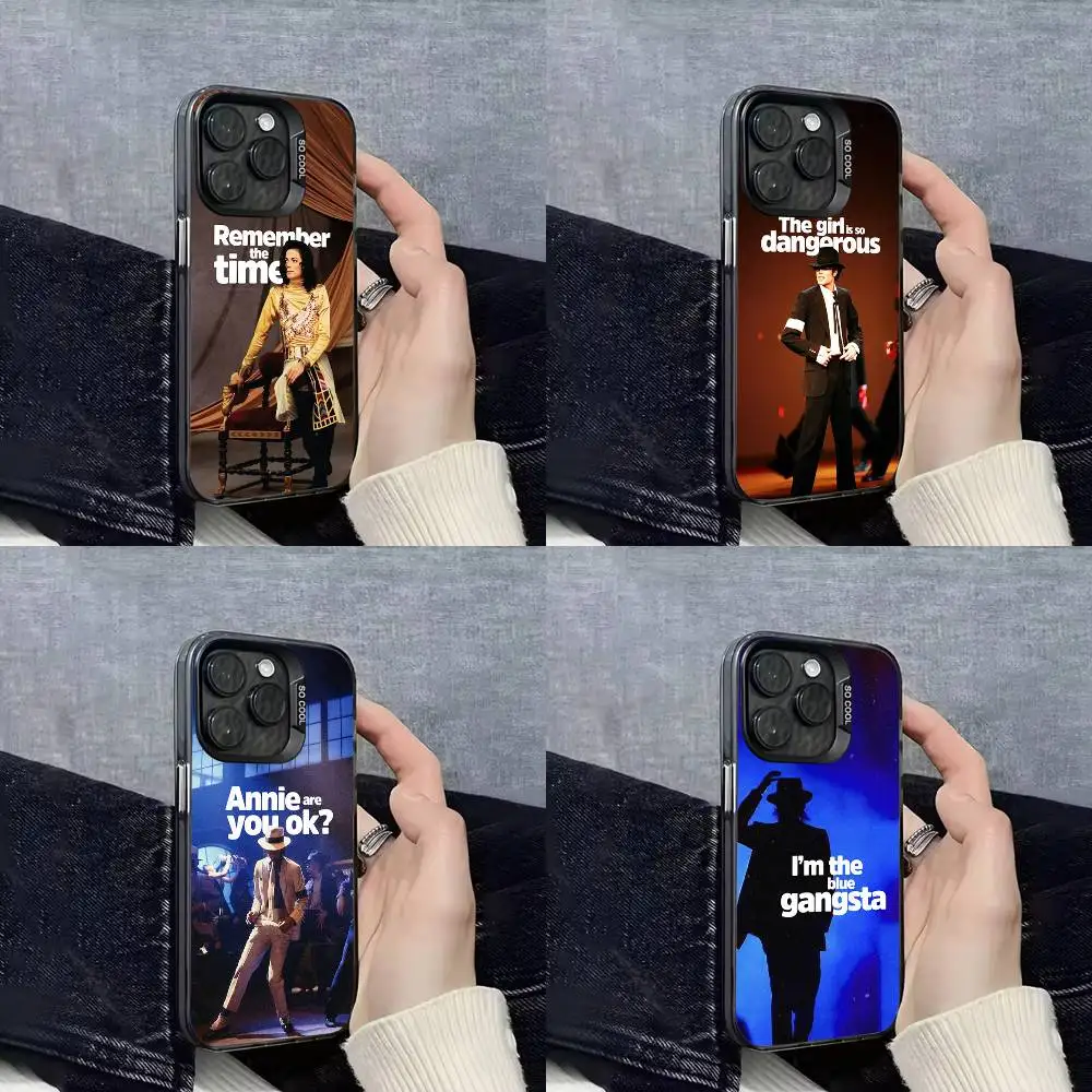 

M-Michael J-Jackson Album Phone Case For iPhone 16,15,14,13,12,11,Mini,Pro,E,SE4,XS,MAX Black IMD Box