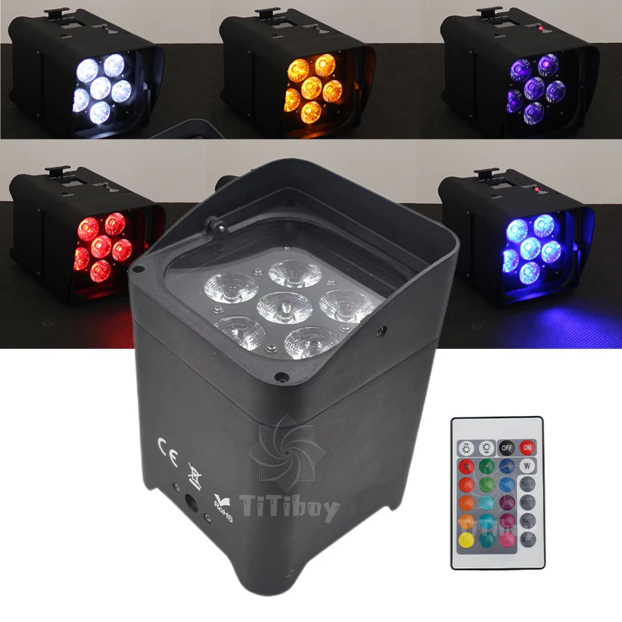 No Tax 20 pcs 6X18W Smart WIFI Stage Lights and 5 handbags For  Event Party DJ LED uplight Stage Lighting