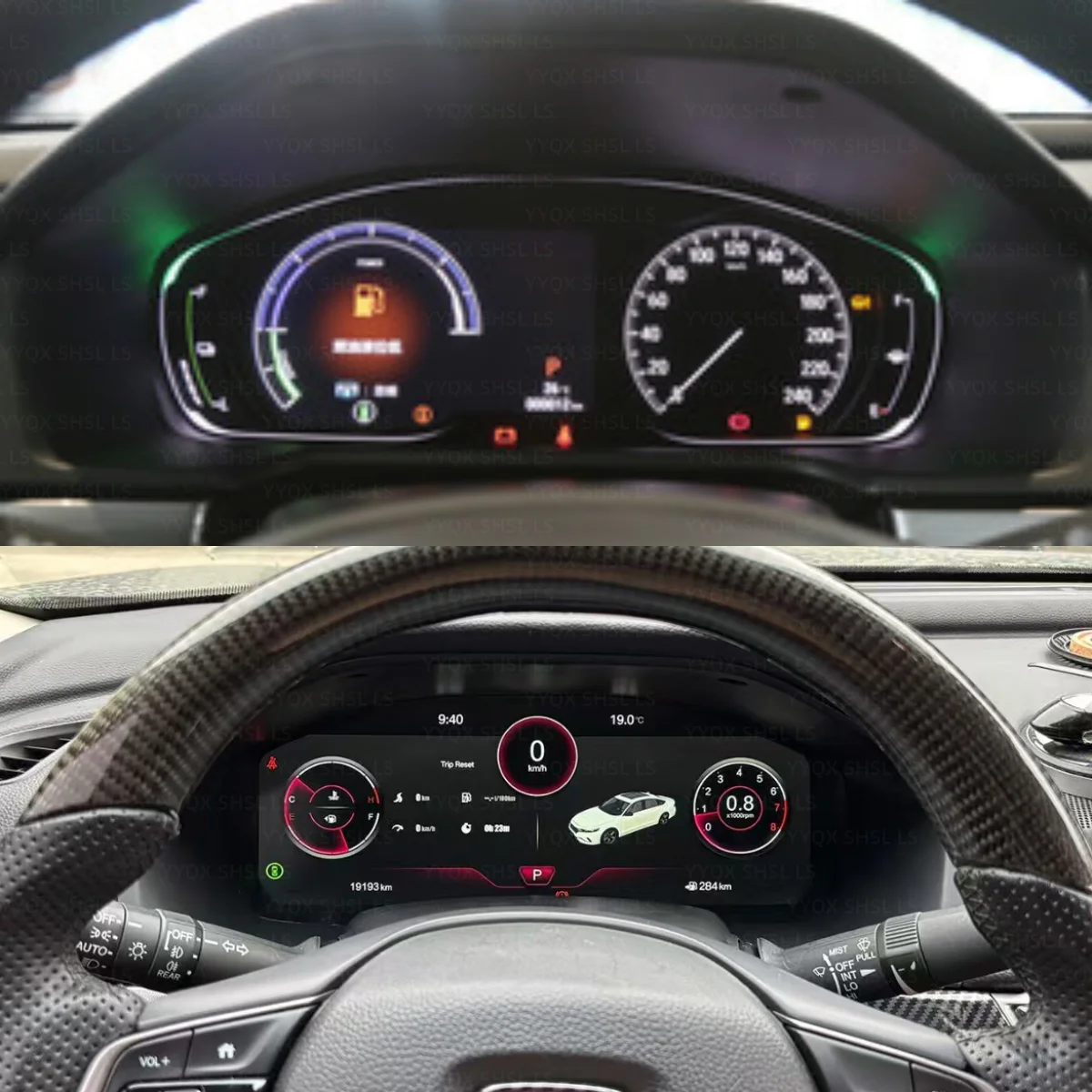 12.3 inch HD screen Digital Cluster For Honda Accord Tenth Generation 2018 -2021 Speedometer CarPlay Plug&Play car accessories