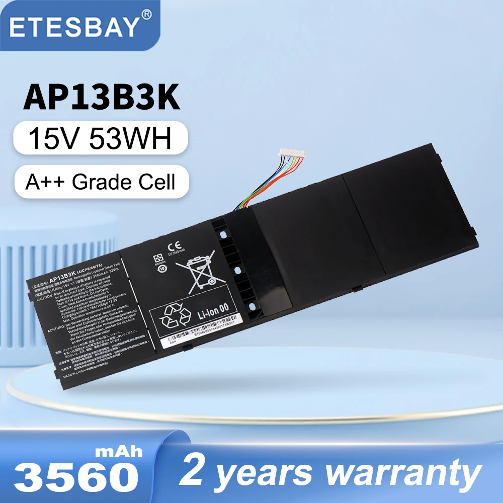 

ETESBAY AP13B3K AP13B8K Laptop Battery for Acer Aspire V5-573G V5-472G V5-473G V5-552G 53WHM5-583P V5-572P V7-582PG 4ICP6/60/80