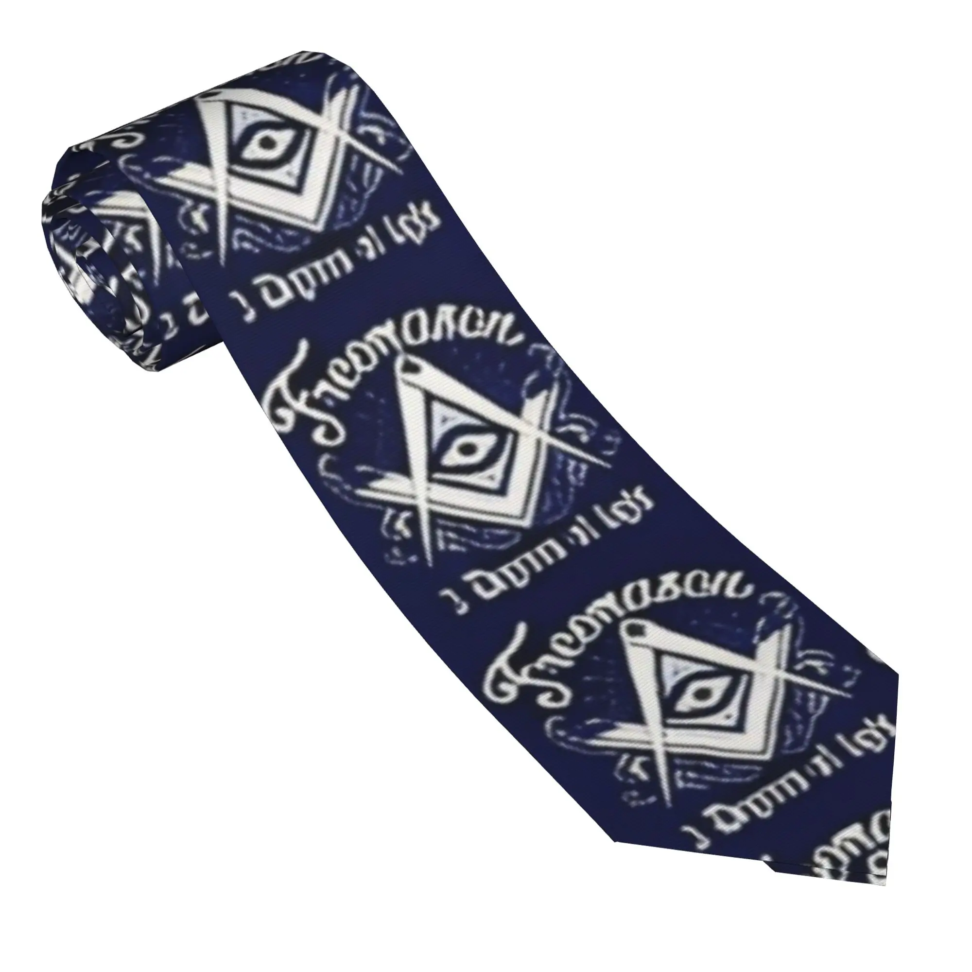 Men's Tie Masonic Freemasonry Symbol Neck Ties Freemason Casual Collar Tie Wedding Party Great Quality Necktie Accessories