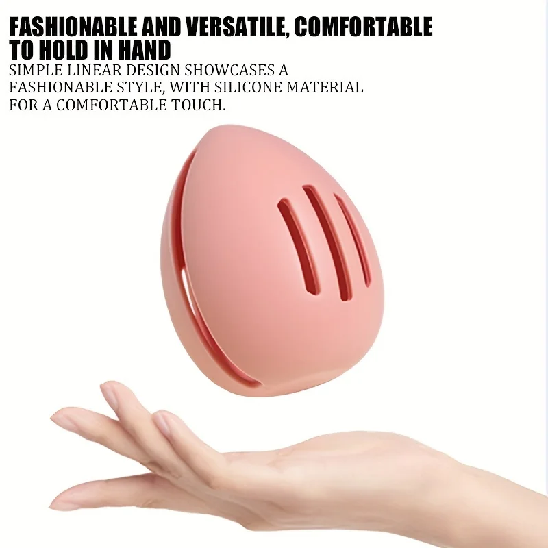 Umweltfreundlicher Make-up-Schwammhalter aus Silikon |   Belüfteter Mehrloch-Aufbewahrungskoffer für/Kosmetikquasten – Reisen