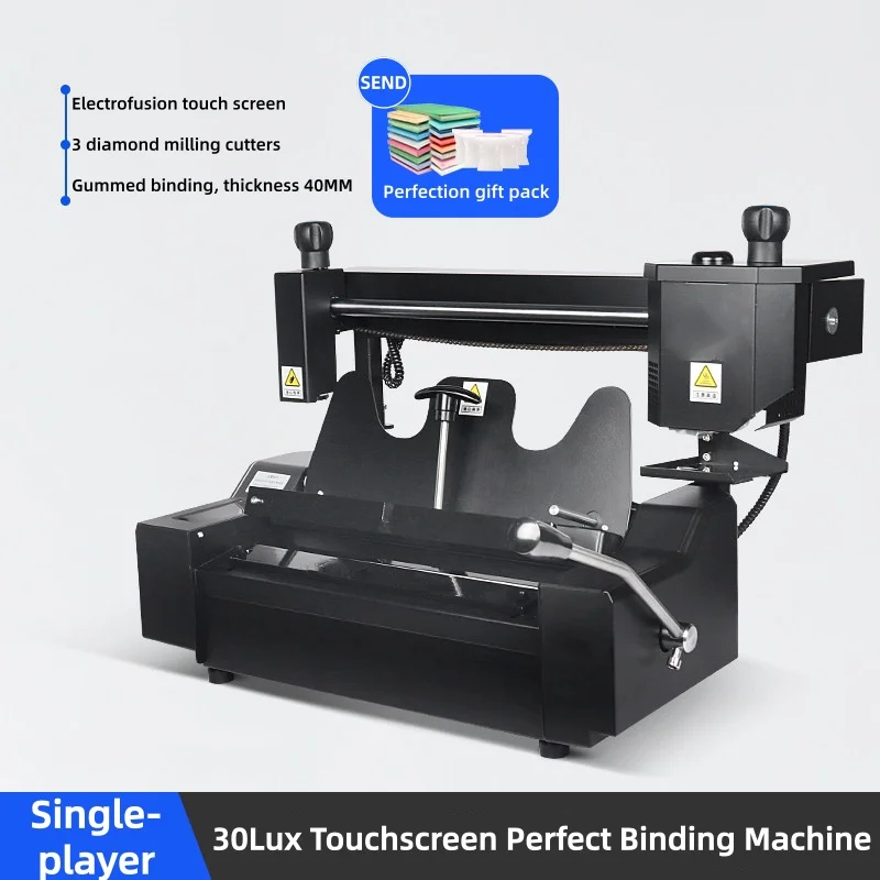 Manual Thermal Book Binding Machine Small Hot Melt Glue Binder Adjustable Book Thickness for Print Shop Office Document Binding
