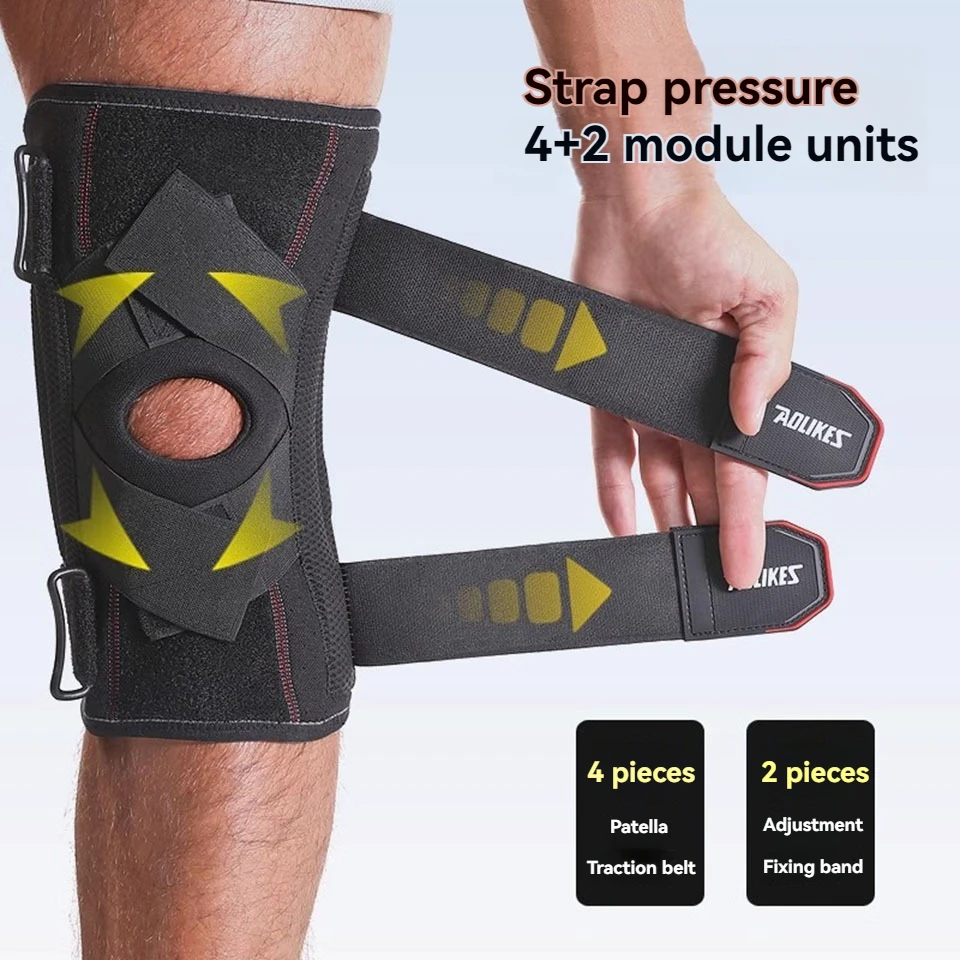 AOLIKES 1PCS Knee Brace Knee Support Non Slip Shock Absorption Compression Knee Sleeve Knee Wrap for Running Basketball Working