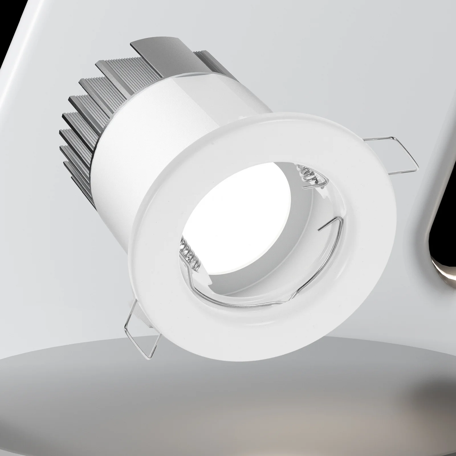 

3Pcs Metal Recessed Light Fixture Frames Compatible with Mr16 Gu10 Spotlight Trim Rings Space-Saving Ceiling Light Holders