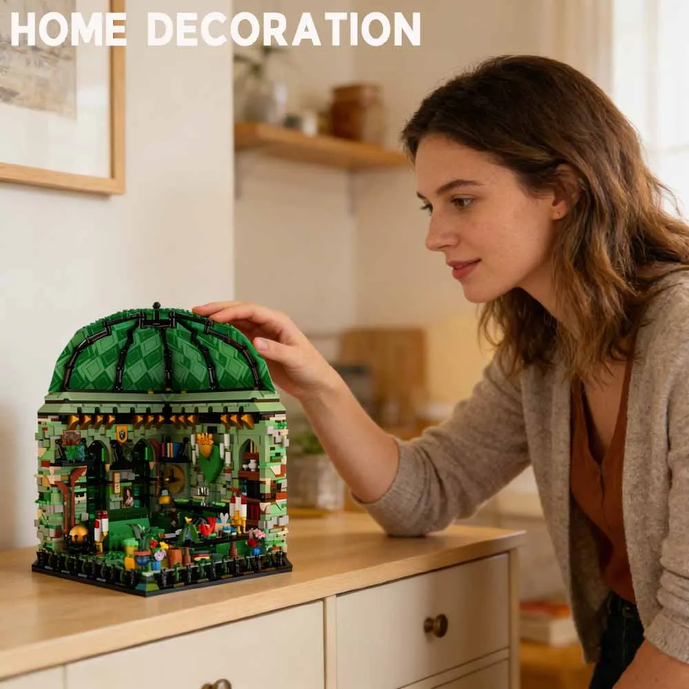 Creative Magic World Common Room Street View Harry Building Blocks Model Educational Adult Toy Gift Puzzle Decorative MOC2174pcs