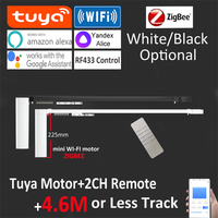 Tuya Wifi/zigbee RF433 Electric Smart Curtain Motor 225mm+4.6M Rail or Less,Intelligent Voice Control Alexa Google Assist Alice