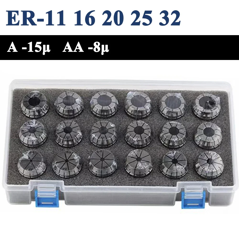 

ZHDE ER Spring Collet Set ER11 ER16 ER20 ER25 ER32 ER40 High Precision 0.008mm 0.015mm Tools Holder Clamping Lathe Machine Parts