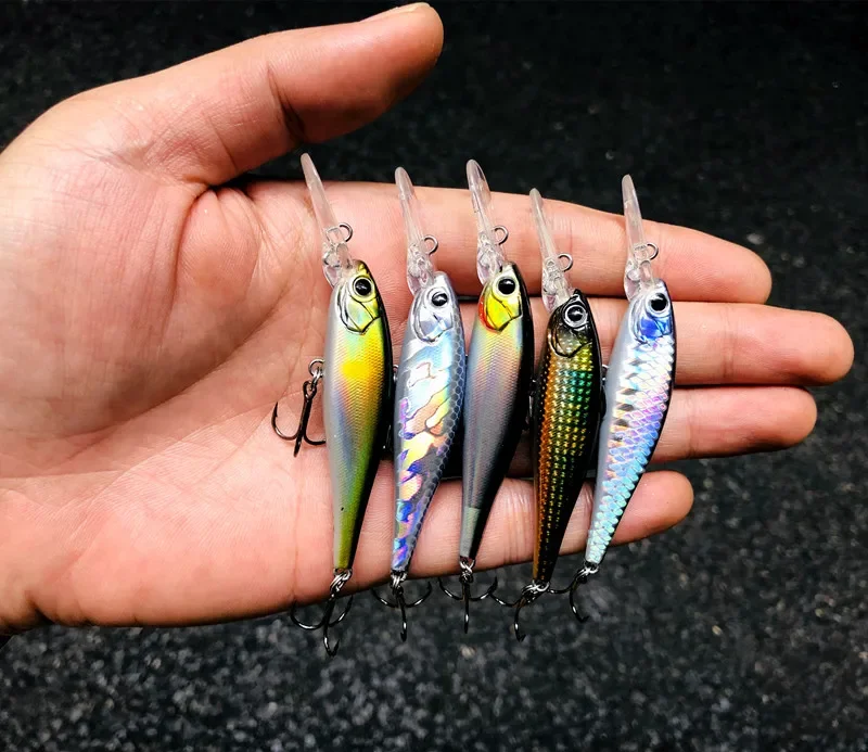 Langlippen-Minnow-Wobbler-Köder 6cm 4,7g Angelköder Tief Tauchender Sinkender Jerkbait Swimbait Künstlicher Harter Köder für Forelle und Barsch – Detail 15