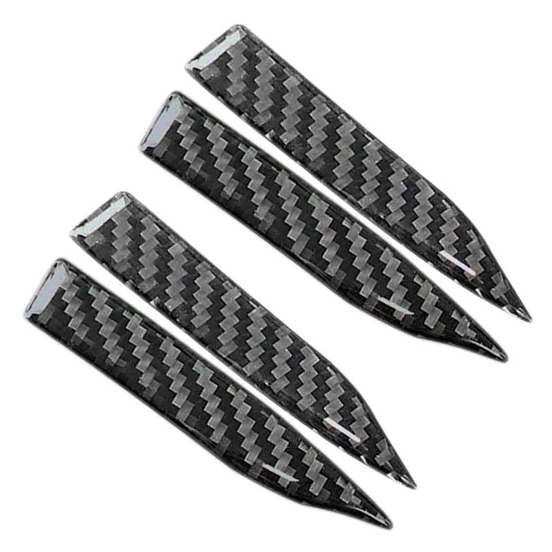 4 Pieces Anti-Scratch Trim Sticker,Carbon Fiber Rearview Mirror Protector Anti-Rub Strip Sticker Anti-Collision Strip