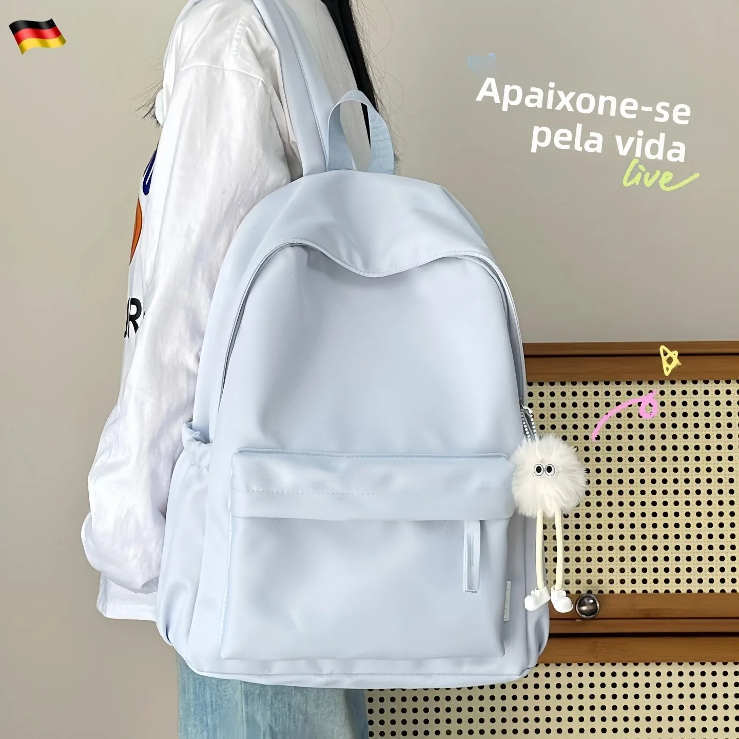 casual-versatile-lightweight-backpack-for-girls-high-school-college-students-nylon-material-zipper-closure-school-bag