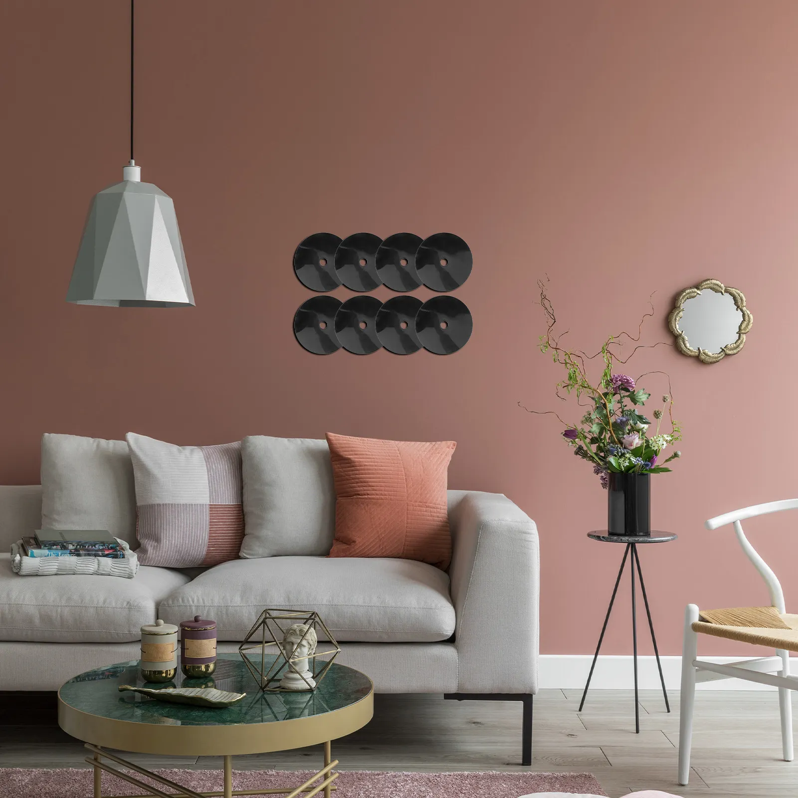 10Pcs Wall Cd Ornament Set DIY Optical Disc Decor for Living Room Study Garden Door Window Multi-Function Decorative Disk Home