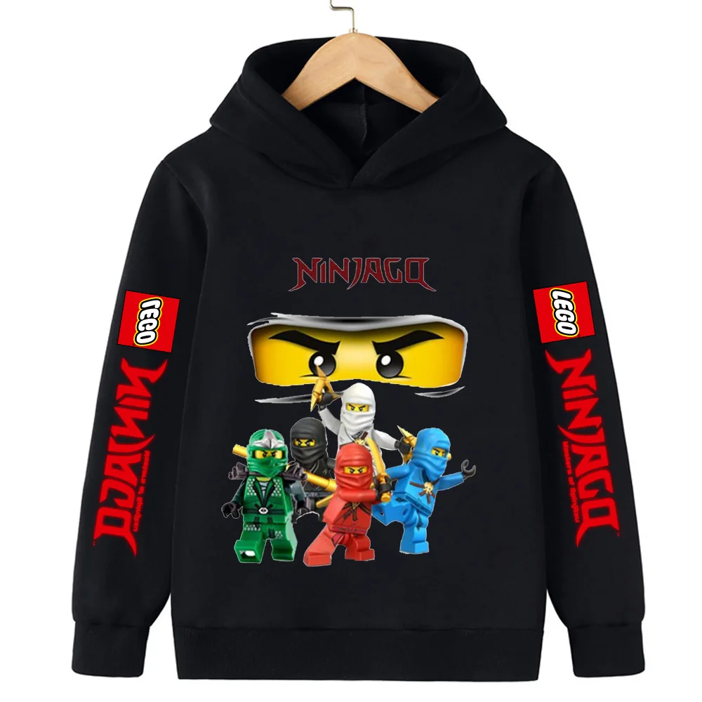 Lego Phantom Ninja-sudaderas con capucha de manga larga para niños y niñas, ropa deportiva informal, chaquetas para niños de 3 a 13 años