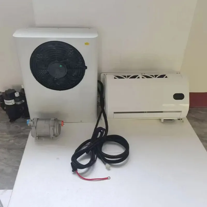 المقاوم للصدأ المقصورة النائمة بطارية وقوف السيارات برودة الكابينة شاحنة كهربائية 24 فولت 12 فولت مكيف الهواء لشاحنة سيارة مركبة #2