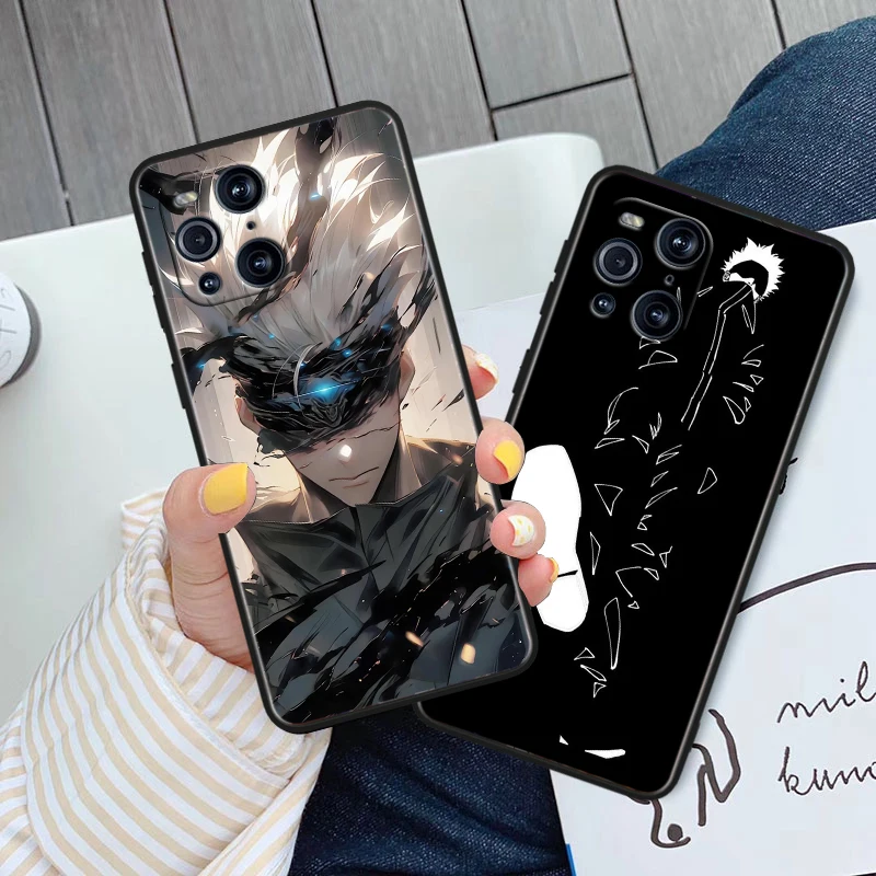 Toji Fushiguro Jujutsu Kaisen Phone Case For OPPO Find X2 X3 X5 Reno 5 6 7 8 10 11 Pro Plus Lite Neo Z F 4G 5G Black Cover Funda