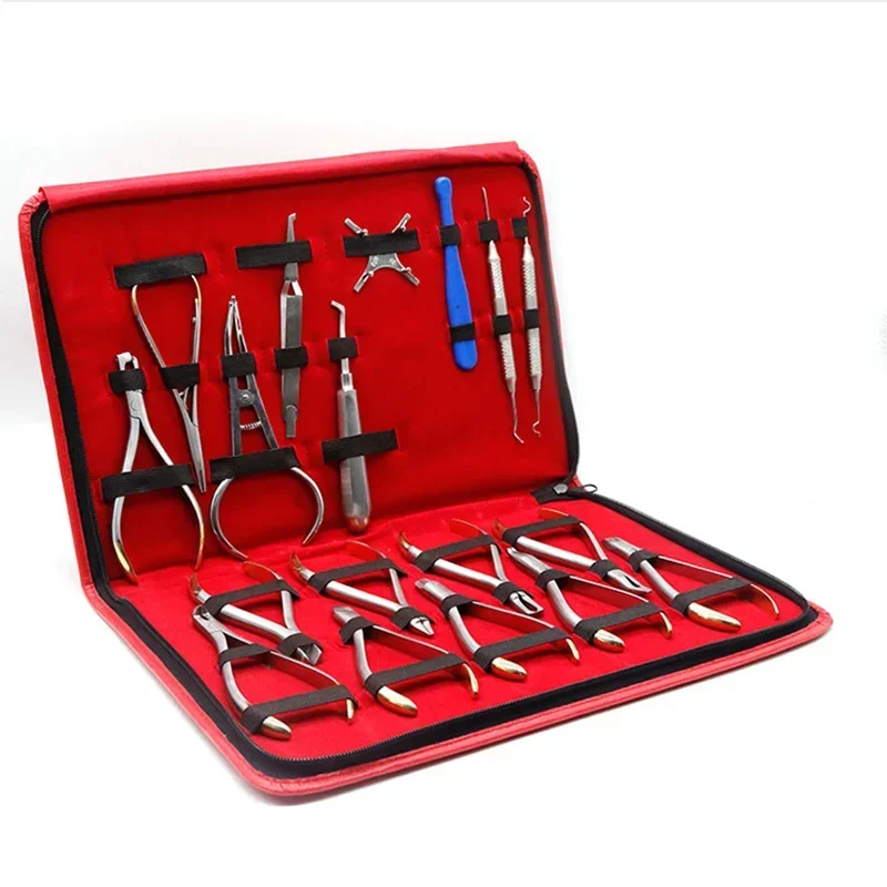 Tandheelkundige Chirurgie Extractings Liften Tang Orthodontie Pak 18in1 Mondinstrumenten Set/ 	 Tandheelkundige tandbehandeling