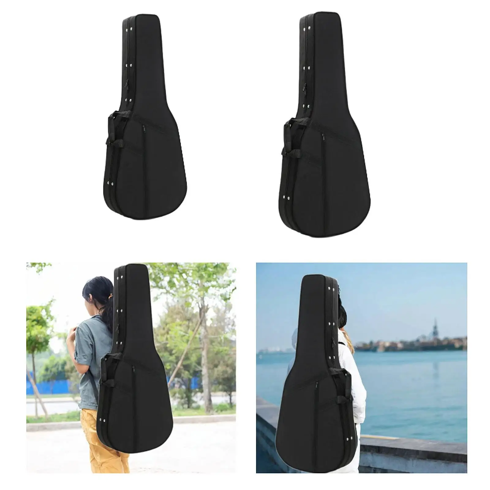 Guitar Case Gig Bag Protection Portable Lightweight with Handle Waterproof Hardshell Case Guitar Backpack Acoustic Guitar Bag