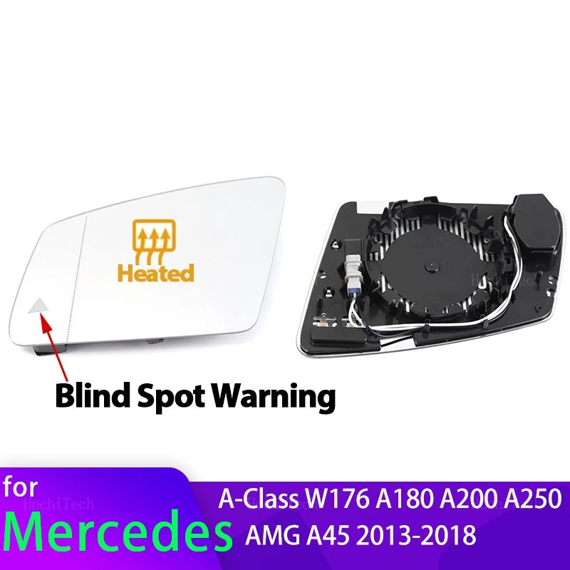 Heating Side Mirror Glass Lens Door Wing Rear View Mirror Glass for Mercedes-Benz A Class A-Class W176 A180 A200 A250 AMG 13-18