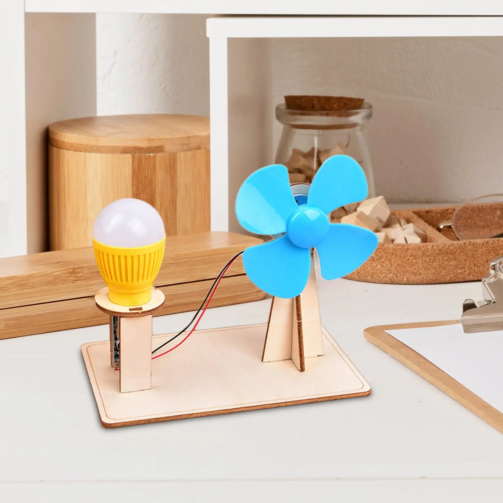 Science Experiments DIY Kits Wind Generator Assembly Wooden 3D Puzzles Toys