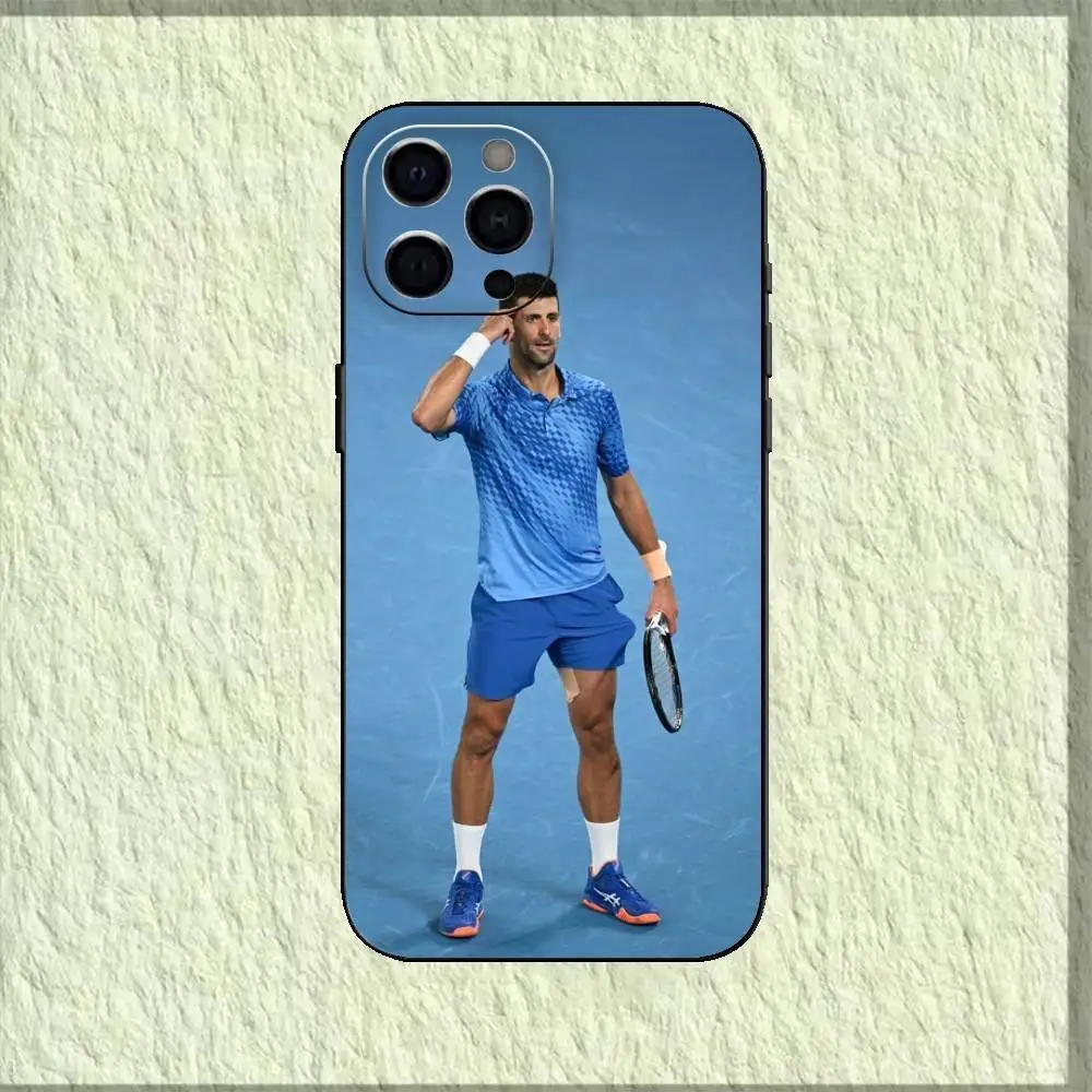 Étui de téléphone Tennis Legend n-novak d-djokovic pour iPhone 17,16,15,14,13,12,11 Plus,Pro Max, housse noire en Silicone souple