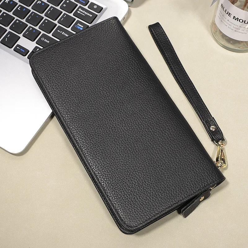 Men's Business Leather Wallet, Long Multi-card Position, Hand Bag, Hand Bag, Change Bag.