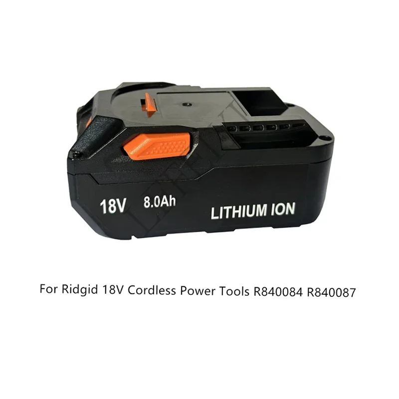 Outils de perceuse sans fil pour batterie au lithium Ridgid, R840087, AC840087P, 8000mAh, 18V, R840083, R840085, R840086, AC840085, AC840086, AC840089
