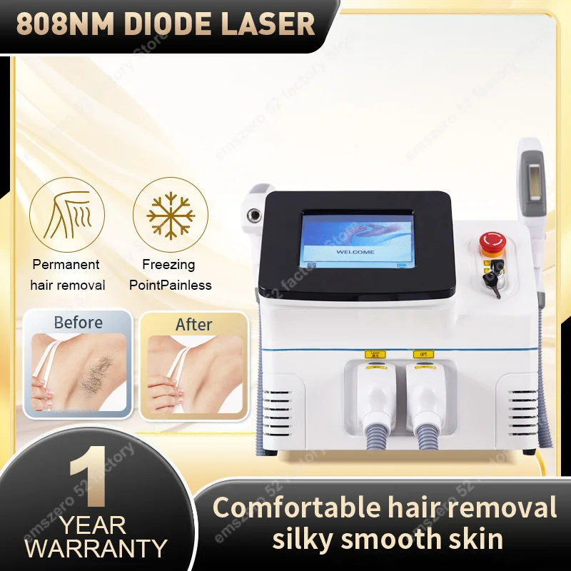 

Portable 2-in-1 Beauty Device IPL Laser Hair Removal Nd YAG Tattoo Removal 360 Magnetic Skin Rejuvenation Device