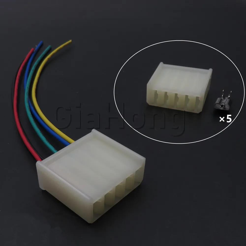 

1 Set 5 Ways Automobile Auto Window Lift Switch Connector AC Assembly 6.3mm Big Current Automotive Socket