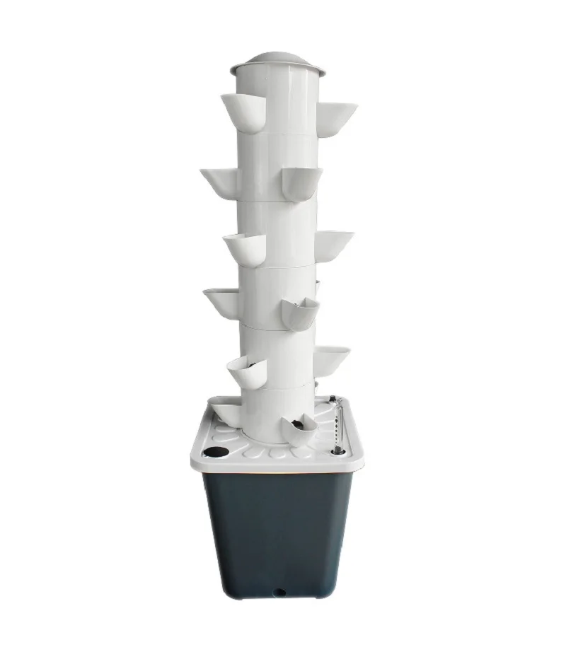 Imagem -02 - Varanda Sistema Hidropônico Destacável Mini Home Garden Vertical Hydroponics Tower Vegetal Morango Plantador de Flores