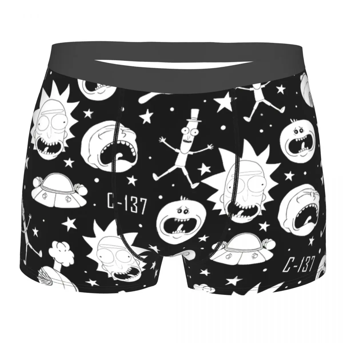 

Black And White Adult Animated Comedy Pattern Underpants Breathbale Panties Male Underwear Print Shorts Boxer Briefs