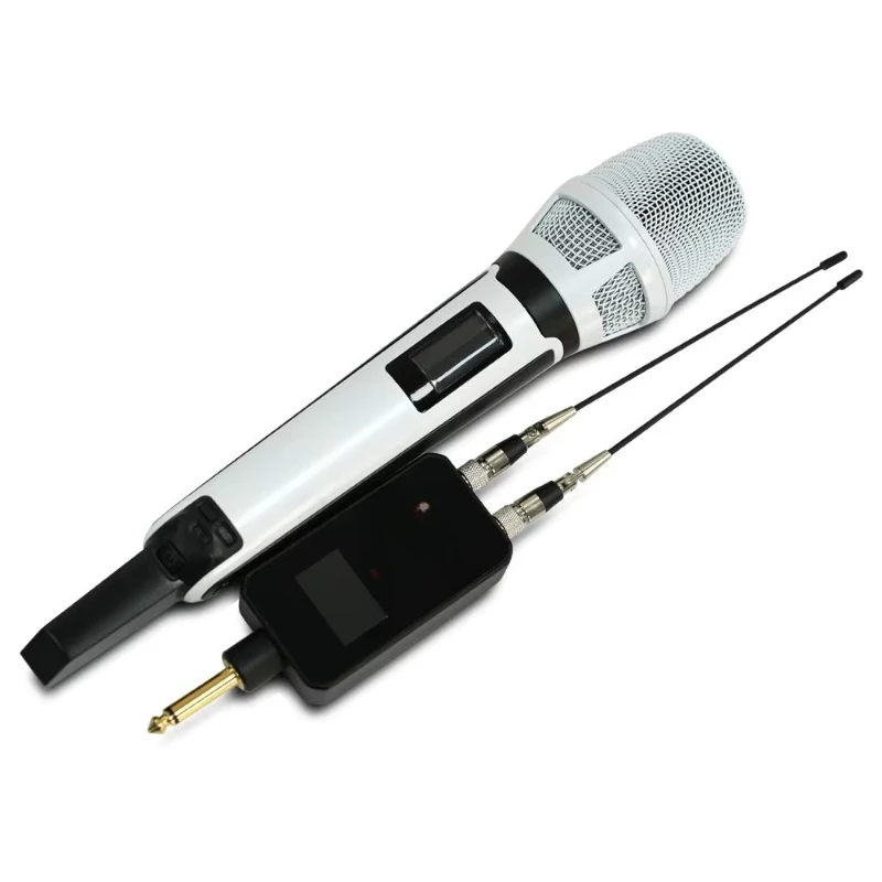 

The most popular wireless handheld cardioid directional condenser microphone with metal XLR connector, model for studio use